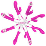 Double Head Vibrator Female Strong Vibration Massager with Brush