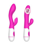 Double Head Vibrator Female Strong Vibration Massager with Brush