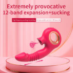 Warm telescopic stick sucker female masturbation appliance massage stick