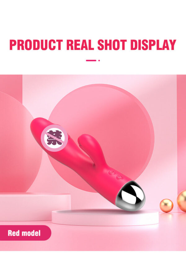 Silicone charging double head vibrator female masturbation massager