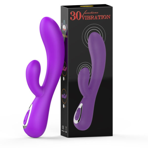 Rechargeable Silicone Double Head Vibrator Female Masturbator