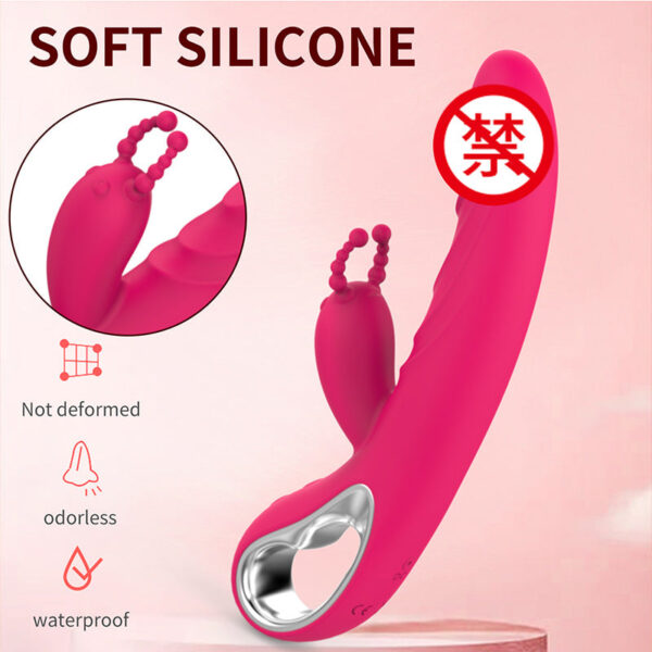 Silicone Pull Rod Heating Vibrator Massage Rod Female Masturbator