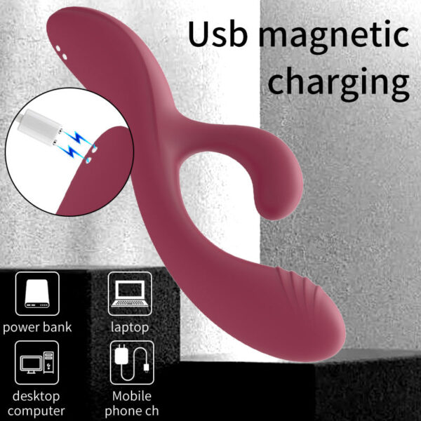 Liquid silicone vibrating stick Magnetic charging Female masturbation appliance Massage stick