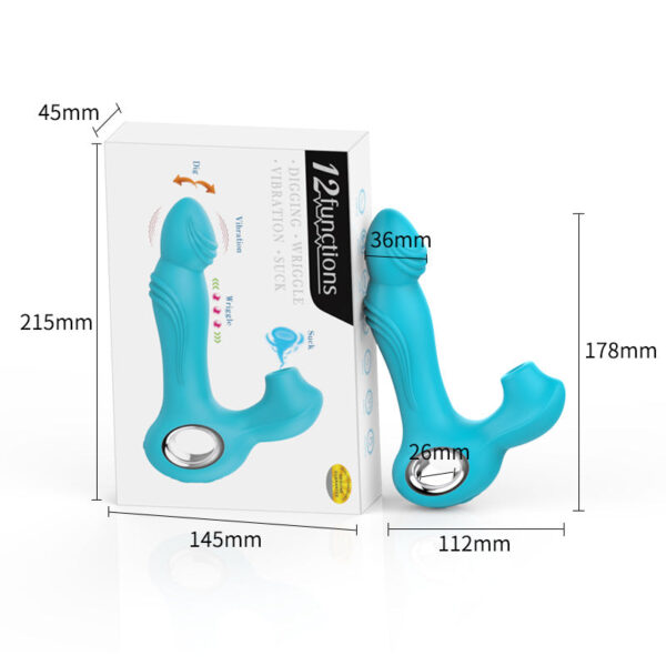 12 Frequency Pull Stick Squirming Sucking Wear Female Masturbator Vibrator