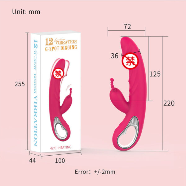 Silicone Pull Rod Heating Vibrator Massage Rod Female Masturbator