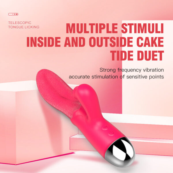 Silicone USB Charging Vibrator Adult Female Masturbation Tongue Licking Massager