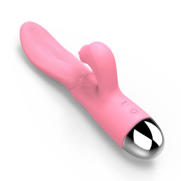 Silicone USB Charging Vibrator Adult Female Masturbation Tongue Licking Massager