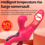 Heating telescopic stick display vibrating stick female masturbation sucking massager