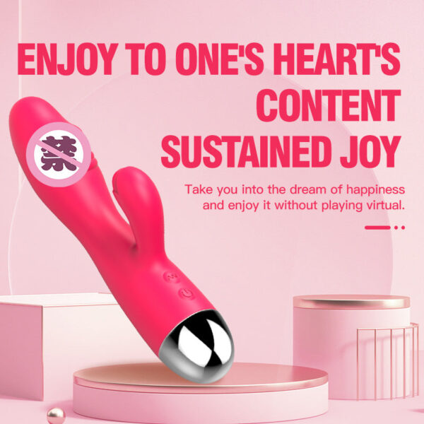 Silicone charging double head vibrator female masturbation massager