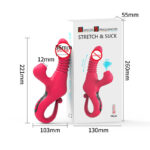 Heating telescopic stick display vibrating stick female masturbation sucking massager