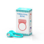 Silicone vibrating ring co-ed flirting massager