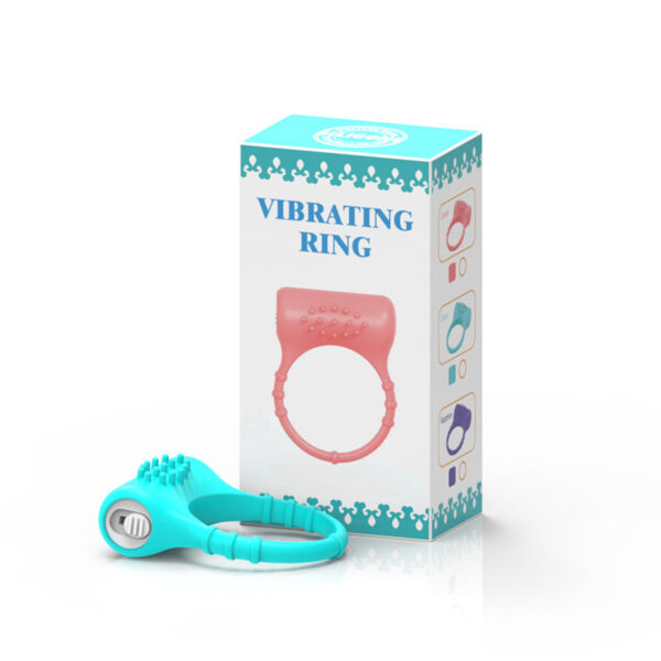 Silicone vibrating ring co-ed flirting massager