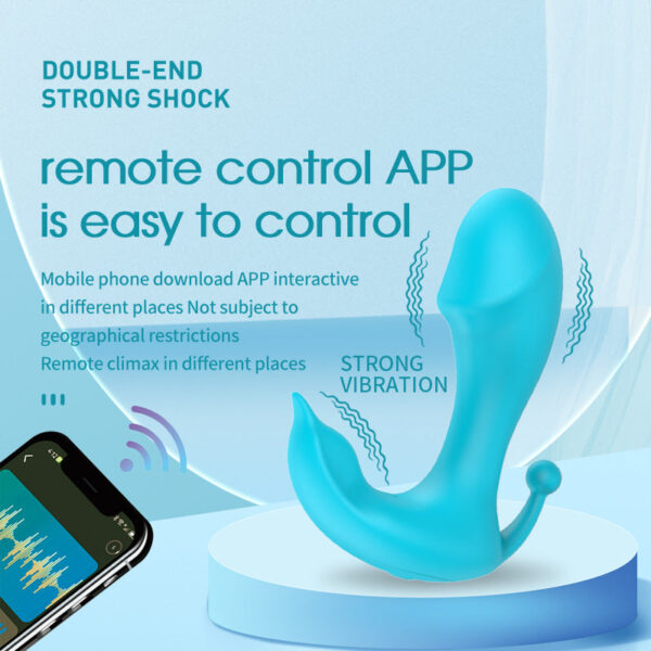 Women's invisible wear jumping egg APP wireless remote control masturbator double head vibrator