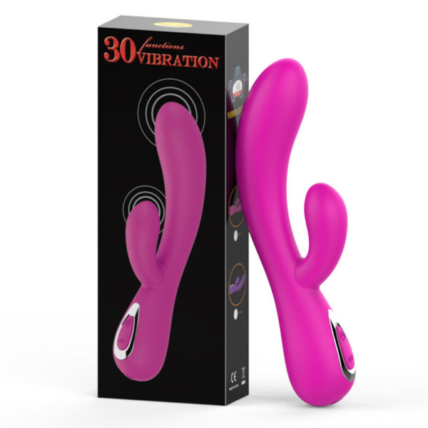 Rechargeable Silicone Double Head Vibrator Female Masturbator