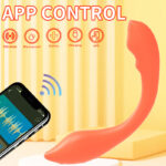 Bendable Women's Wear Liquid Silicone All-Inclusive Adhesive APP Control Double Head Vibration AV Stick