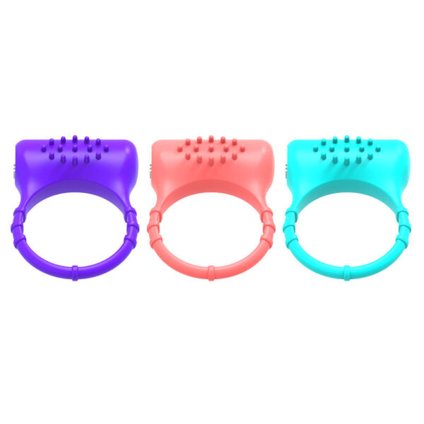 Silicone vibrating ring co-ed flirting massager