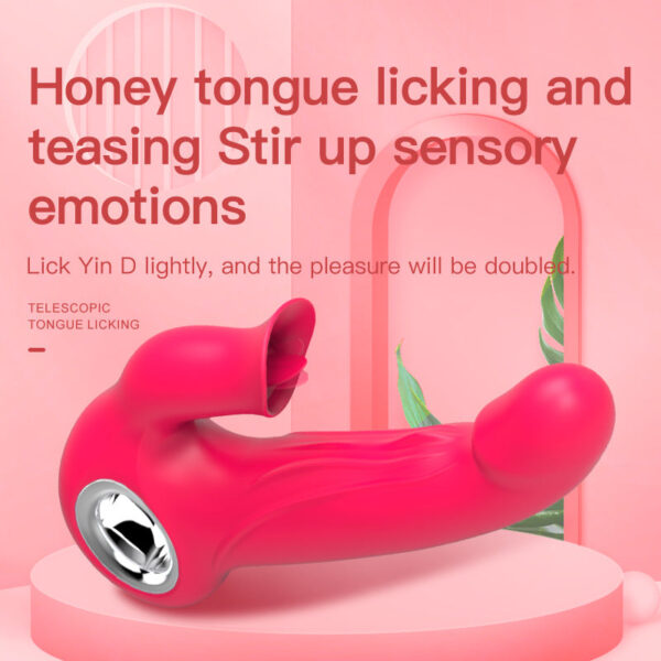 Female Masturbation Sex Products Tongue Licking Massager Vibrator