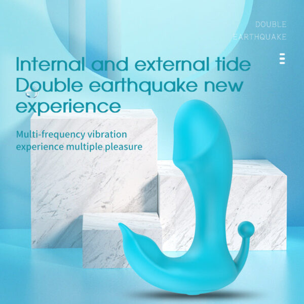 Women's invisible wear jumping egg APP wireless remote control masturbator double head vibrator