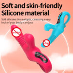 Heating telescopic stick display vibrating stick female masturbation sucking massager