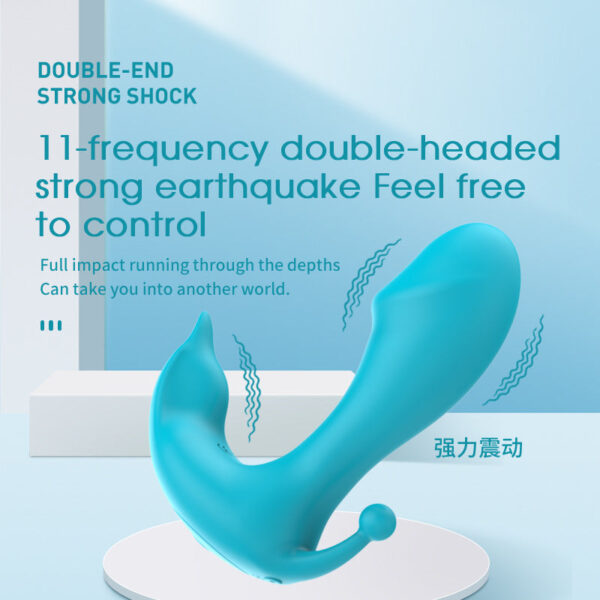 Women's invisible wear jumping egg APP wireless remote control masturbator double head vibrator