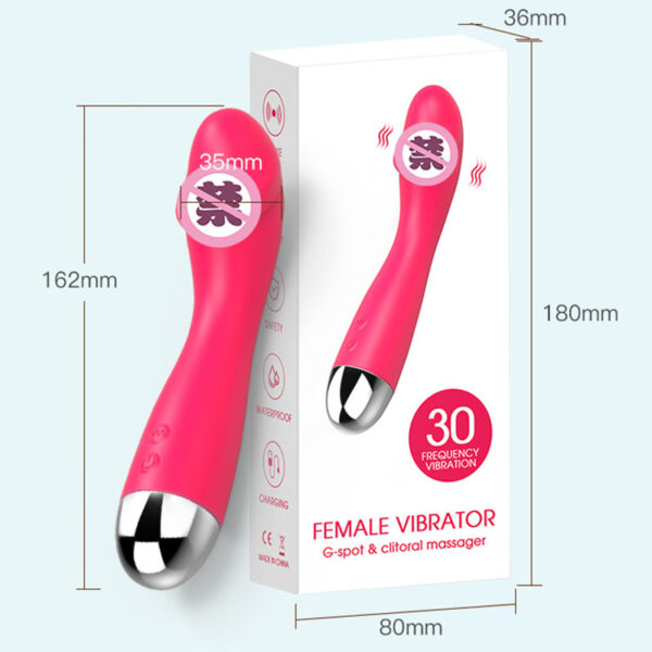 Hao Qi Fun Silicone Charging Vibrator Women's Multi-frequency Vibrating Massage Stick Women's Masturbation Appliance Sex Products