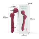 Liquid Silicone Double Head Vibrator Female Masturbation Warm AV Stick Massager