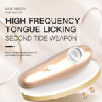 Female Silicone Tongue Couple Sex Cunnilingus Masturbator AV Stick Vibrator Tongue Licker