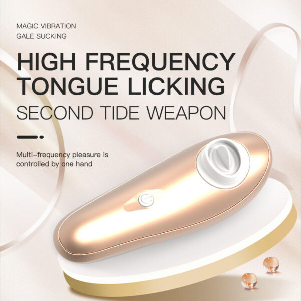 Female Silicone Tongue Couple Sex Cunnilingus Masturbator AV Stick Vibrator Tongue Licker