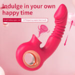 Warm telescopic stick sucker female masturbation appliance massage stick