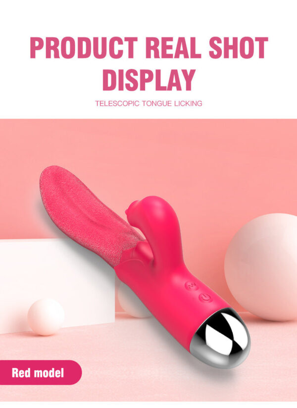 Silicone USB Charging Vibrator Adult Female Masturbation Tongue Licking Massager