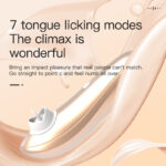 Female Silicone Tongue Couple Sex Cunnilingus Masturbator AV Stick Vibrator Tongue Licker