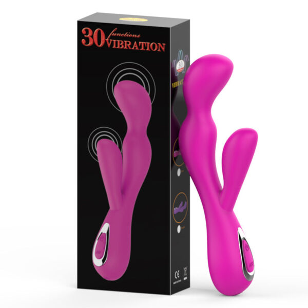 Rechargeable Silicone Double Head Vibrator Female Masturbator