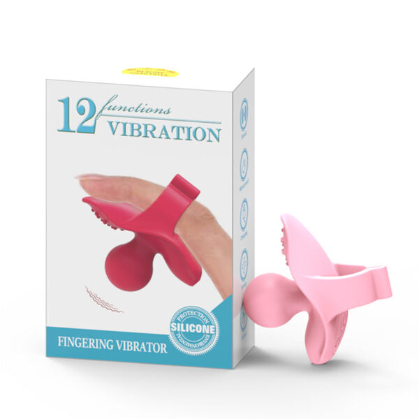 Rechargeable silicone finger massage cover fingertip vibrating egg vibrating ring masturbator massage stick