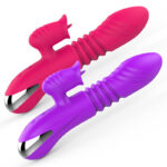 New Silicone Telescopic Rod Warm Tongue Licking Vibrating Rod