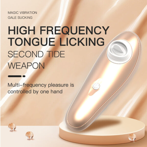 Female Silicone Tongue Couple Sex Cunnilingus Masturbator AV Stick Vibrator Tongue Licker