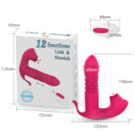 Female Invisible Retractable Wear Wireless Remote Control Tongue Licking Massager