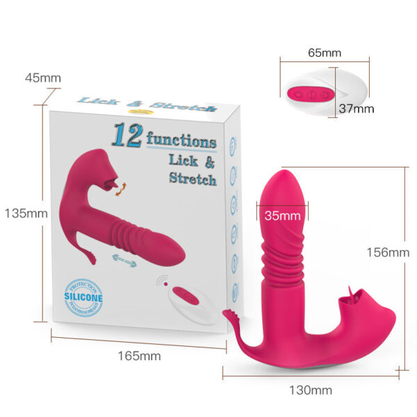 Female Invisible Retractable Wear Wireless Remote Control Tongue Licking Massager
