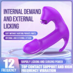 Tongue licking wearing vibrating vibrating egg sex fun women's wireless remote control masturbator