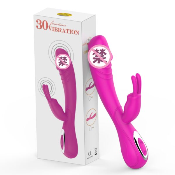 Double-headed rabbit silicone vibrator