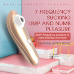 Female Silicone 7-Frequency Sucker Honey Beans Tease Suck Yin Sex Masturbation Massage Stick