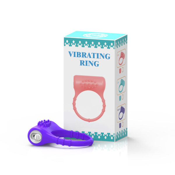 Silicone vibrating ring co-ed flirting massager