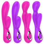 Rechargeable Silicone Double Head Vibrator Female Masturbator