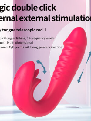 12 Frequency Tongue Licker Vibrator Female Masturbation Sex Toy Retractable Stick