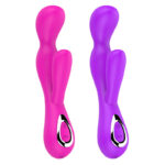 Hao Qi Fun Adult Sex Products Silicone Double Head Vibrating Stick Female Masturbation Massager Manufacturer Foreign Trade Wholesale