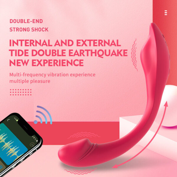 intelligent app remote control wearing bending double head vibrating stick women S masturbation