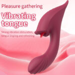 Liquid Silicone Tongue Licker Vibrator Female Masturbation Appliance Heating Rod