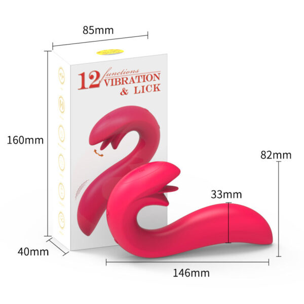 Double Head Vibrator AV Stick Female Masturbation Sex Toy Tongue Licker Massage Stick