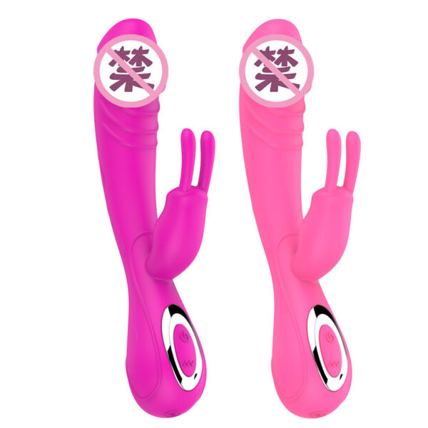 Double-headed rabbit silicone vibrator