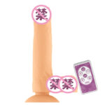 New wireless remote control full silicone rocking heated penis female masturbator