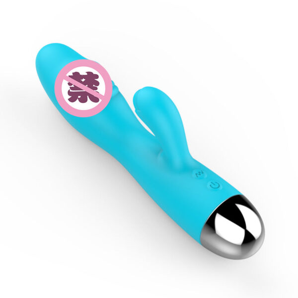Silicone charging double head vibrator female masturbation massager